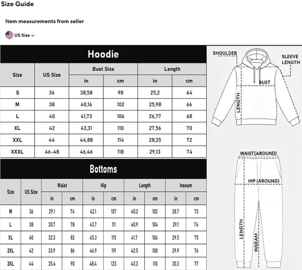 Men's Milano Printed Hoodie and Drawstring Sweatpants Set